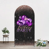 Lofaris Rose Gold Glitter Balloons Birthday Arch Backdrop